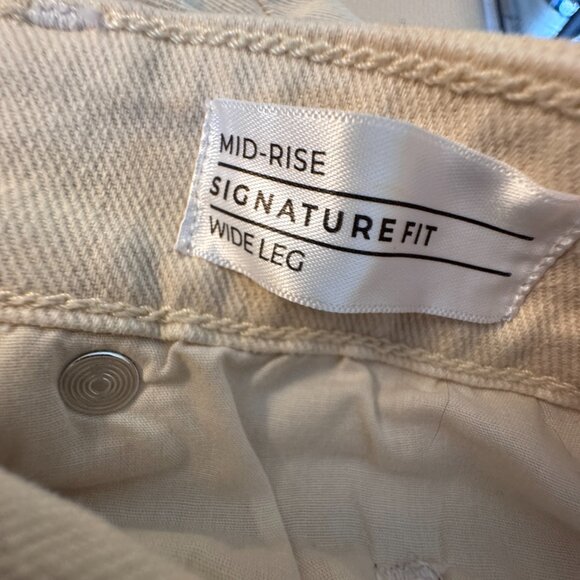 Lane Bryant Jeans Size 16 Tan Signature Fit Mid Rise Wide Leg - Picture 8 of 10